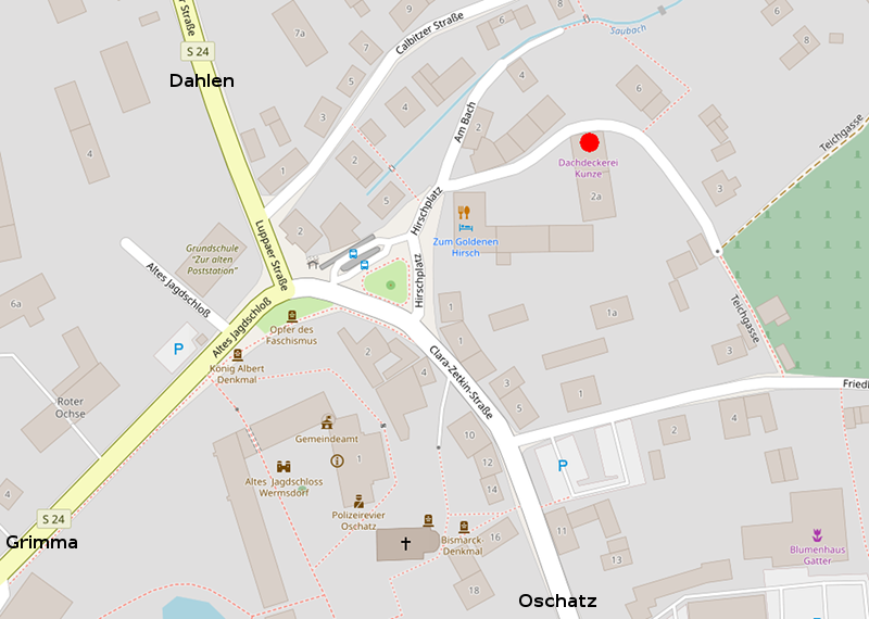 OSM Karte Wermsdorf Zentrum